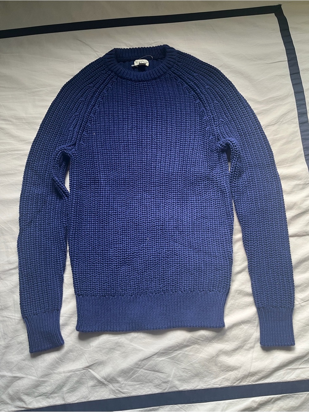 J. Crew Men's Deep Navy Textured Crewneck Sweater